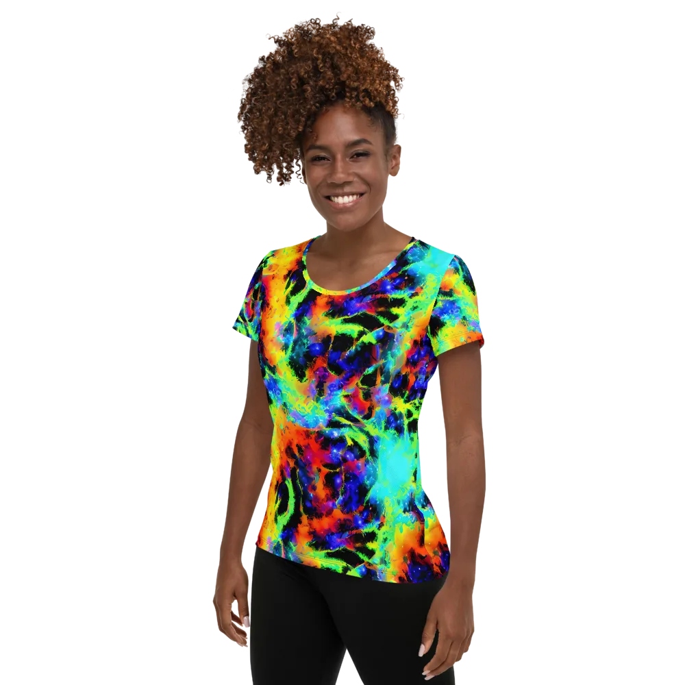 Psychic Pigment on Women's Athletic T-Shirt — Left