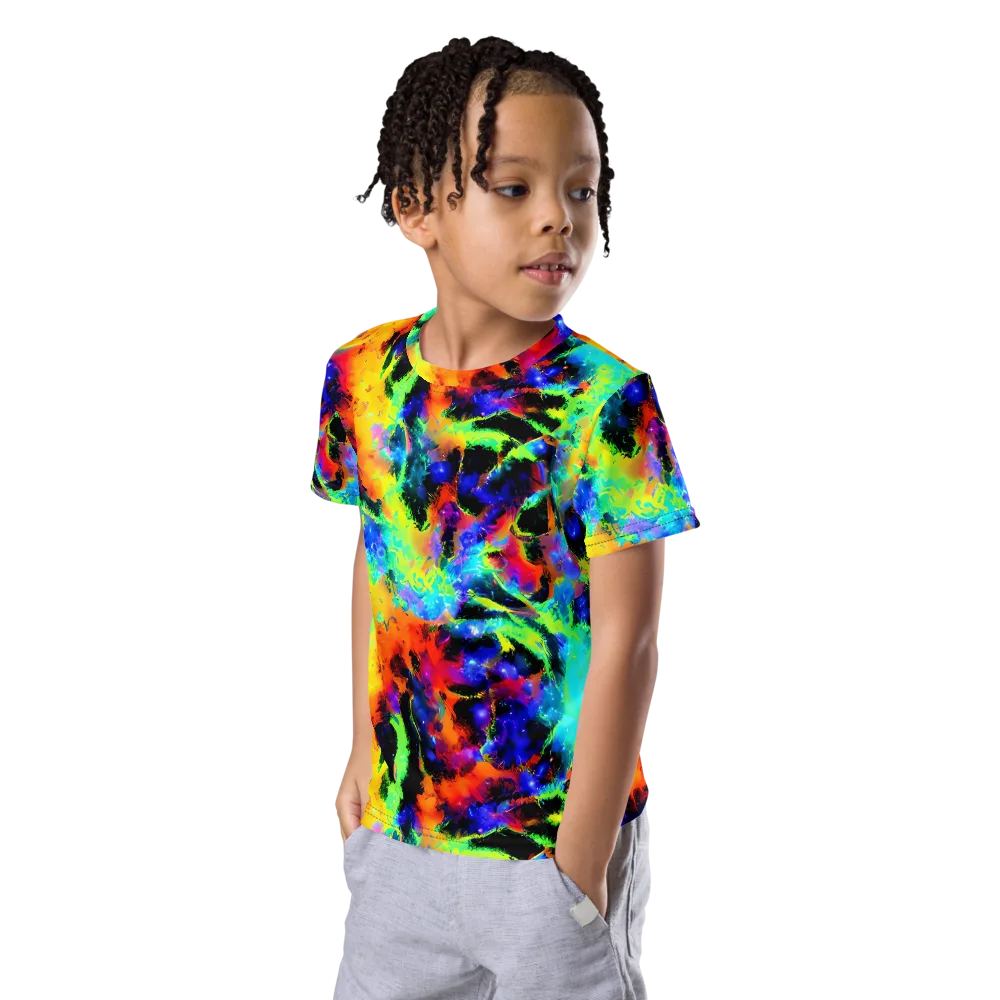 Psychic Pigment on Kids Crew Neck T-Shirt — Left Front