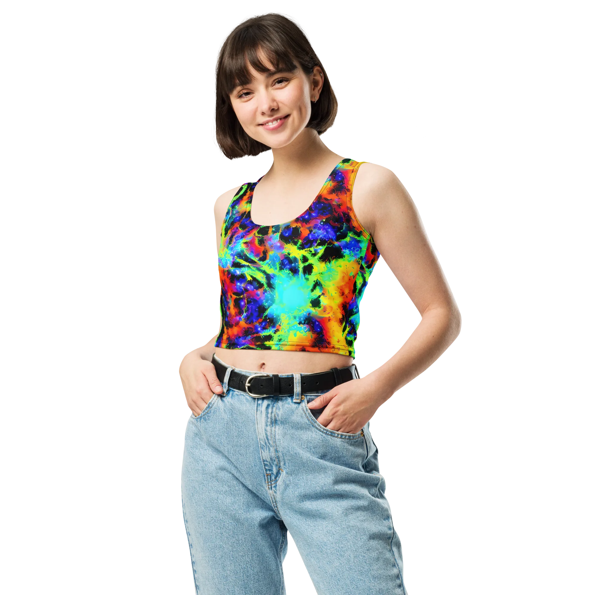 Psychic Pigment on Crop Top — Front