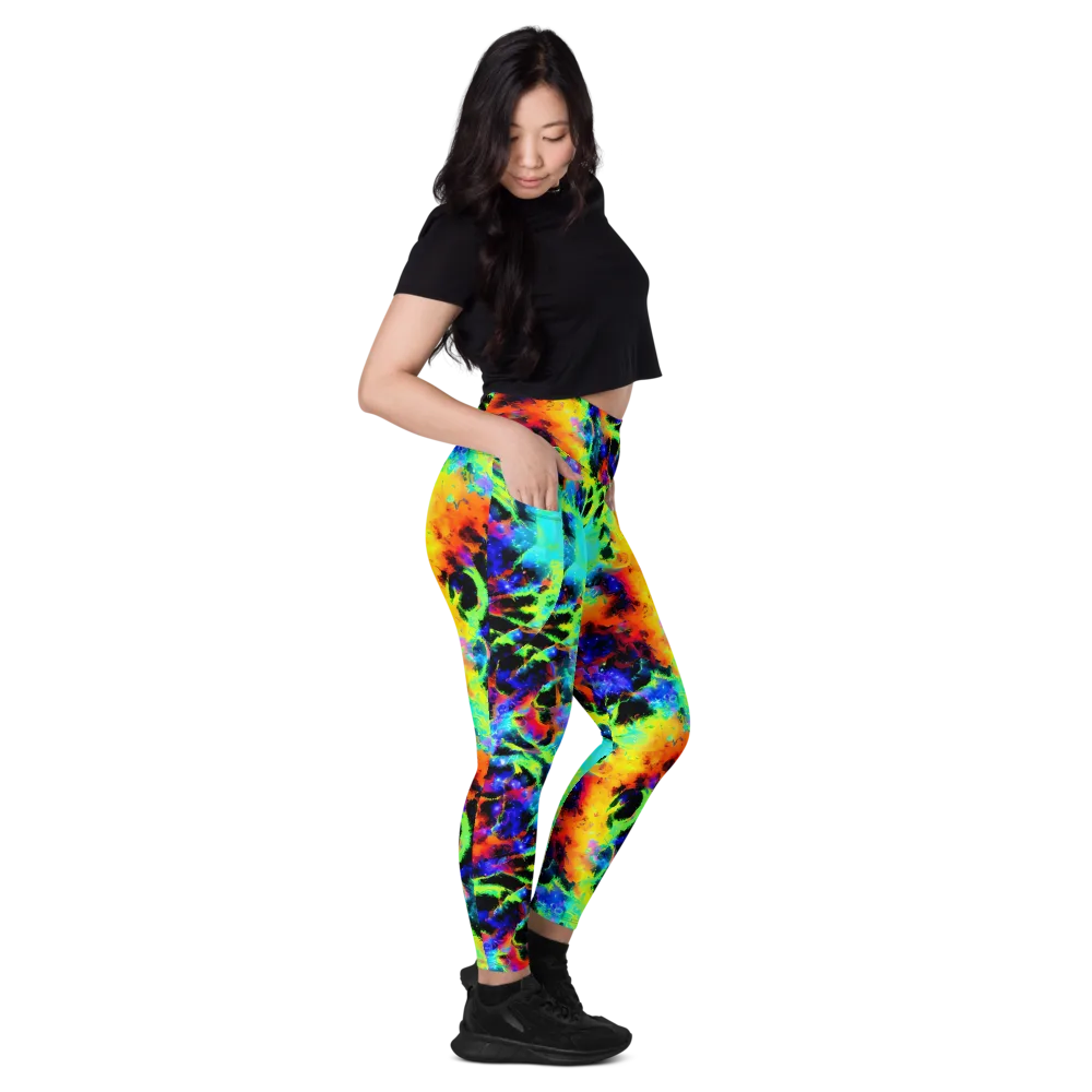 Psychic Pigment on Leggings with Pockets — Right