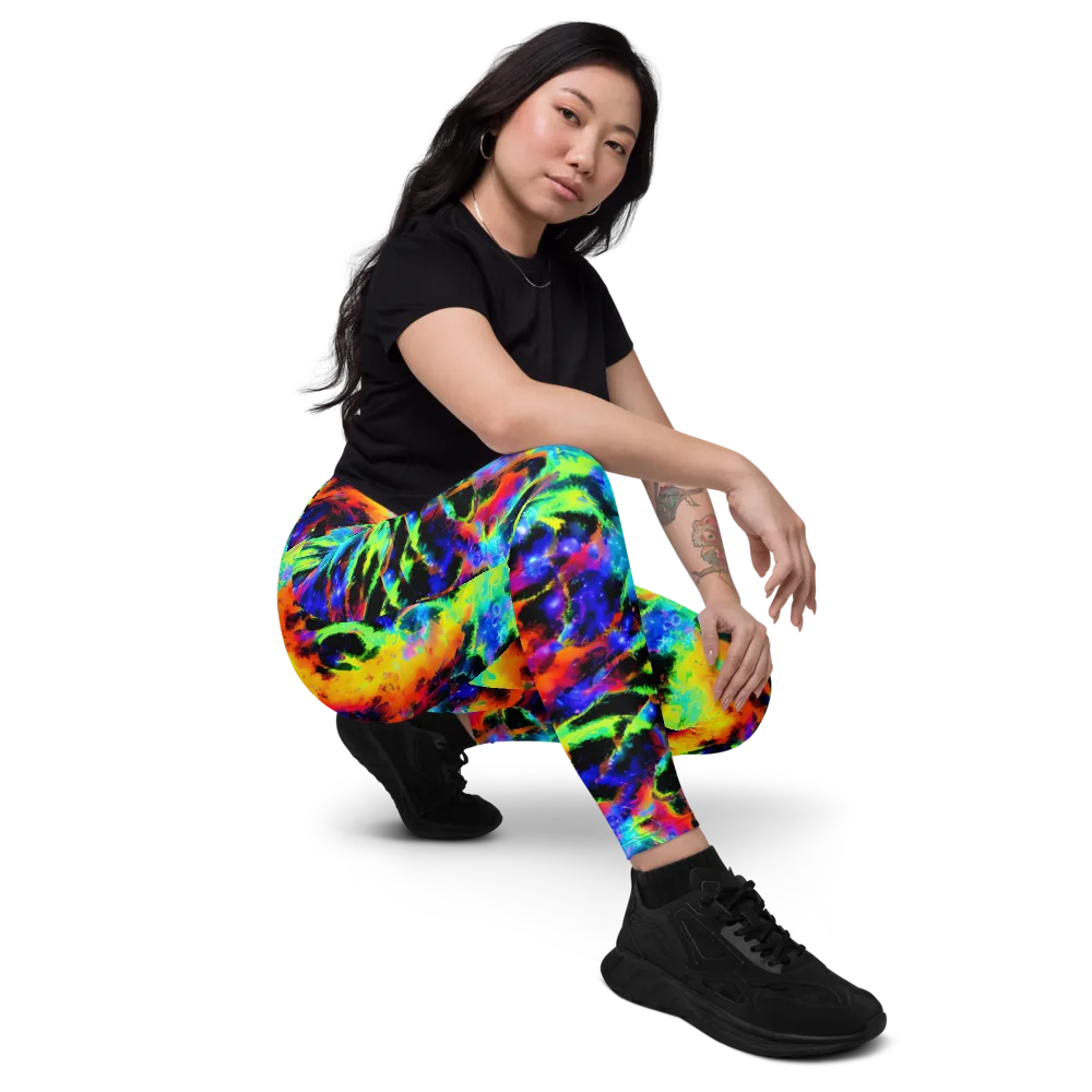 Psychic Pigment on Leggings with Pockets — Right Front