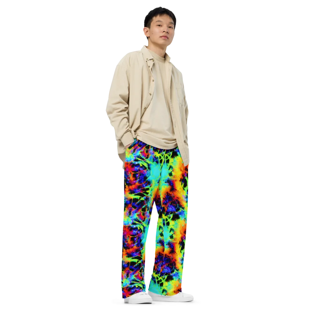 Psychic Pigment on Wide-Leg Pants — Right Front