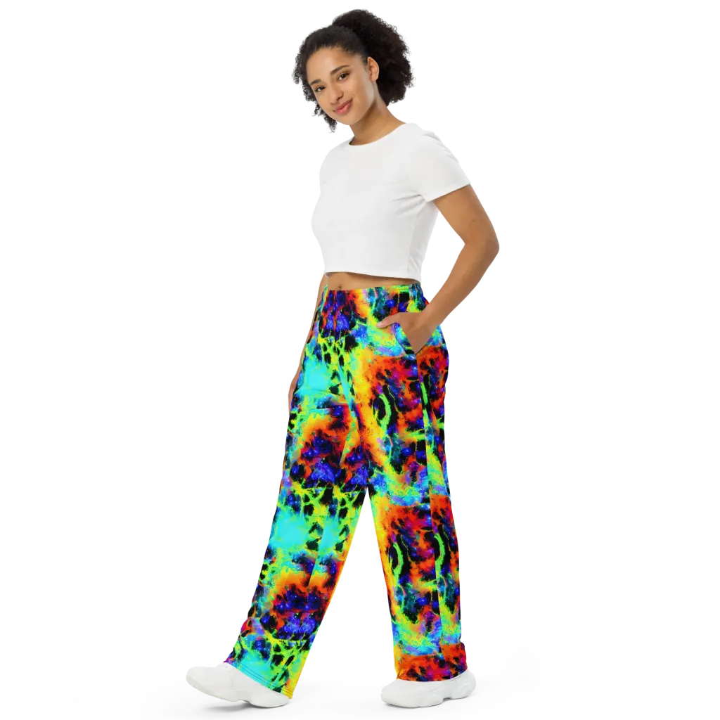 Psychic Pigment on Wide-Leg Pants — Left Front