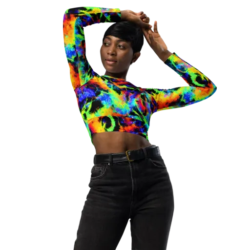 Psychic Pigment on a Long Sleeve Crop Top