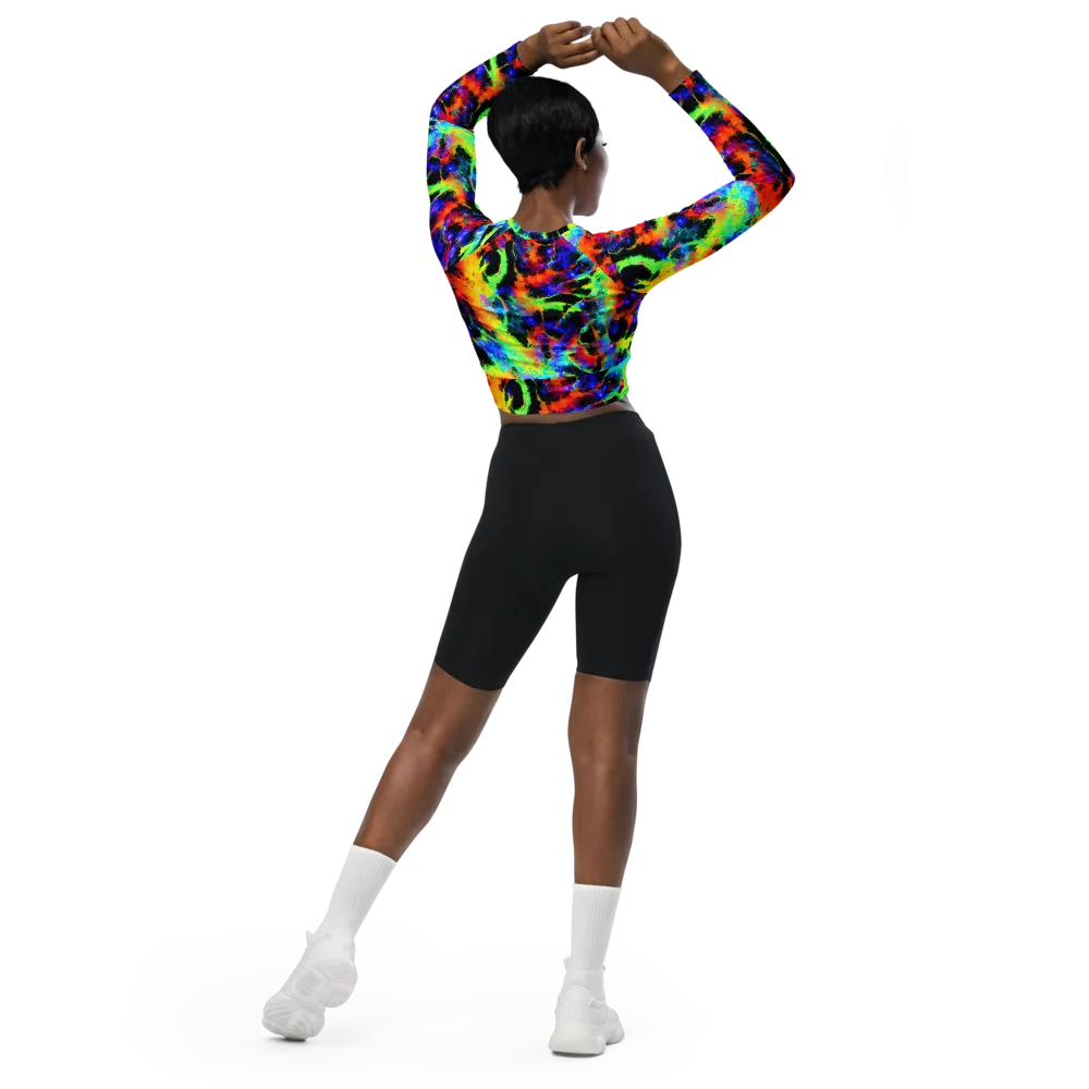 Psychic Pigment on Long Sleeve Crop Top — Back