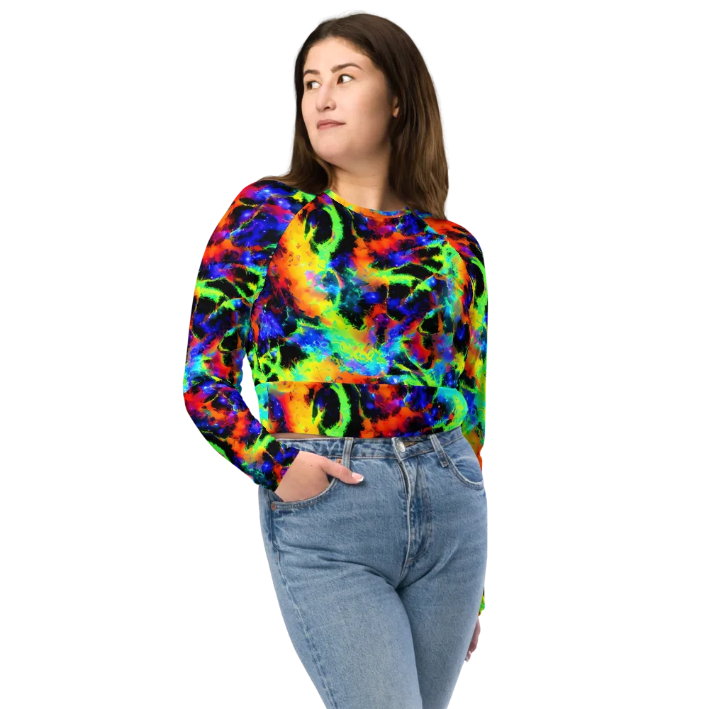 Psychic Pigment on Long Sleeve Crop Top — Front