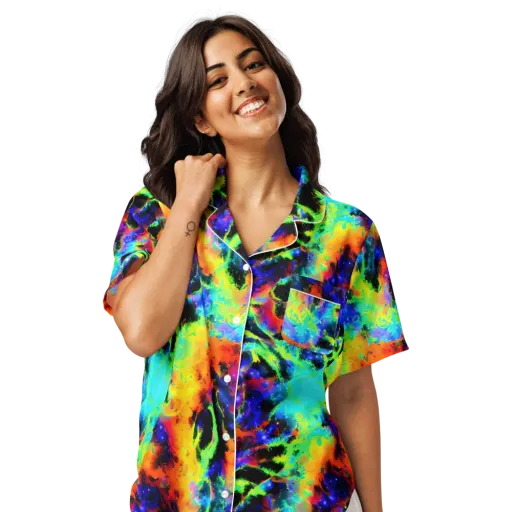 Psychic Pigment on a Women's Short Sleeve Pajama Top