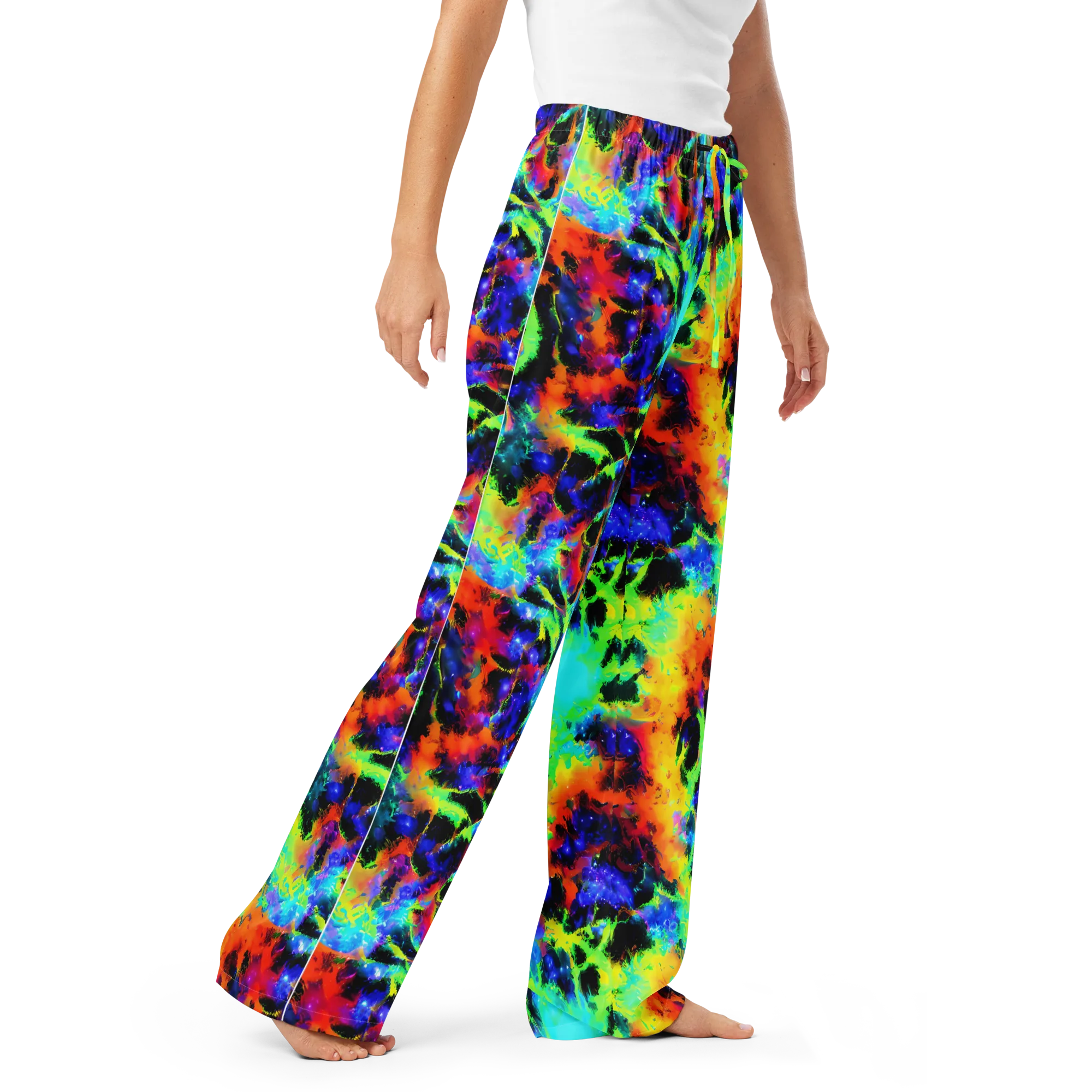 Psychic Pigment on Women's Pajama Pants — Right Front