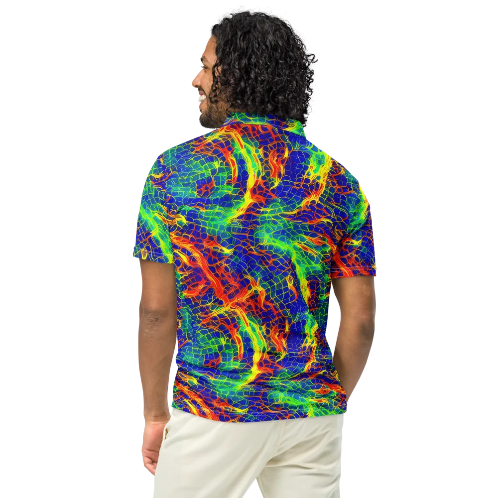Solar Labyrinth on Men's Slim Fit Polo Shirt — Back