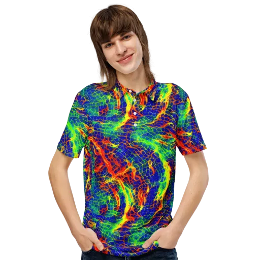 Solar Labyrinth on a Men's Slim Fit Polo Shirt