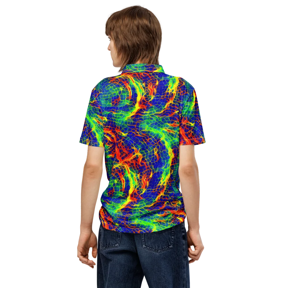 Solar Labyrinth on Men's Slim Fit Polo Shirt — Back