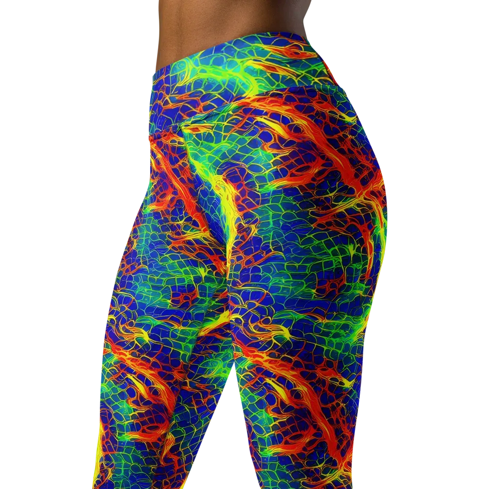 Solar Labyrinth on Yoga Leggings — Left Front