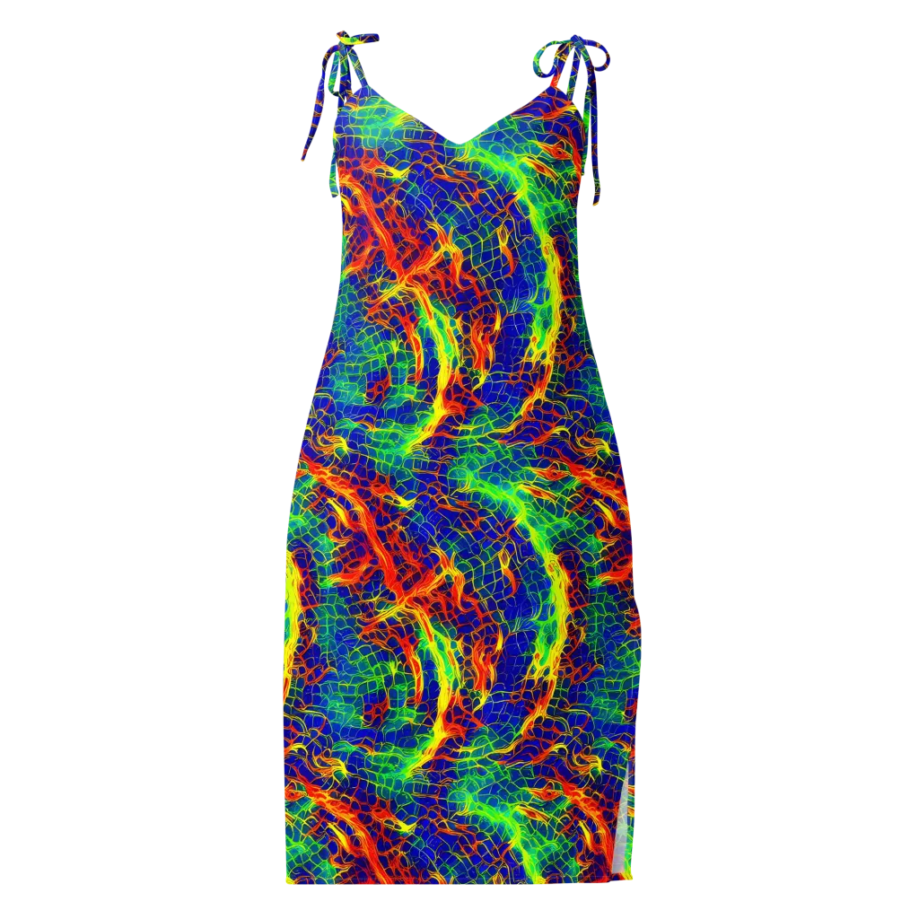 Solar Labyrinth on Slip Dress — Front