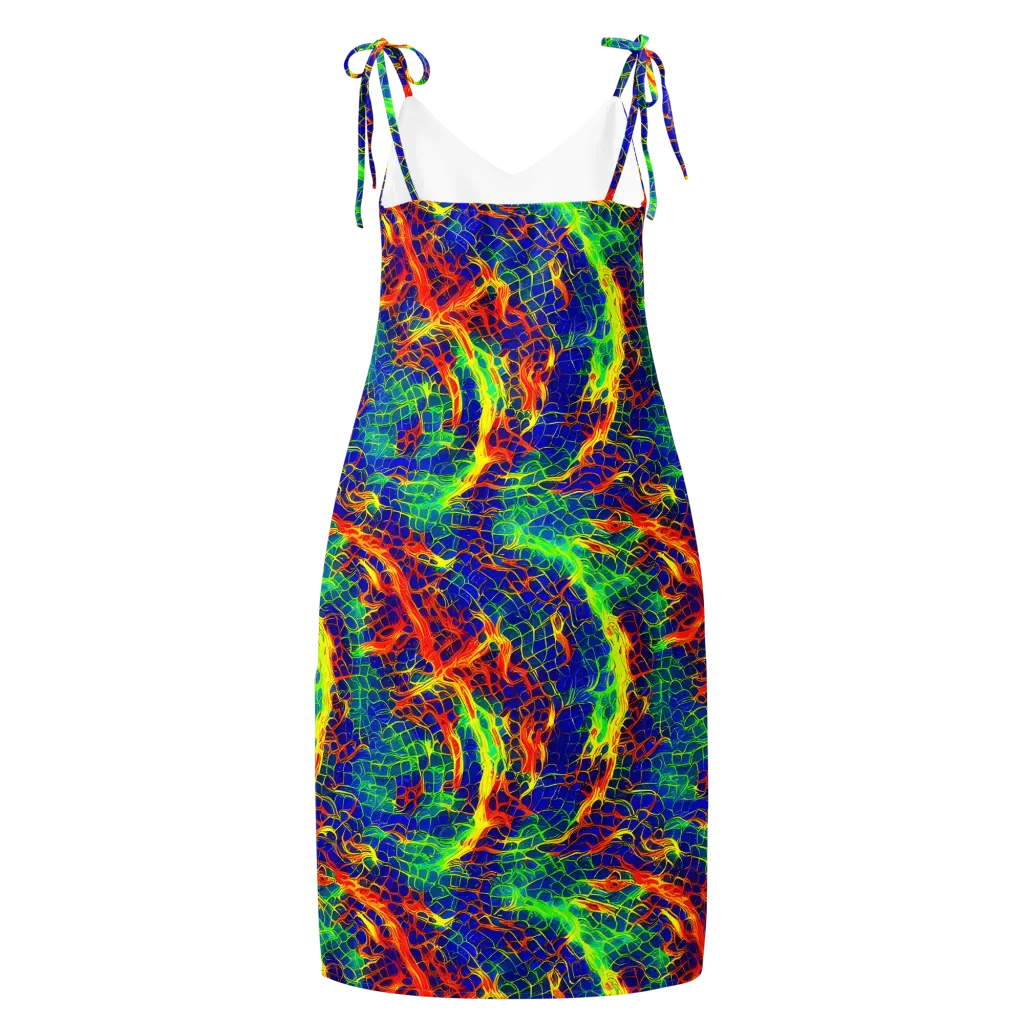 Solar Labyrinth on Slip Dress — Back