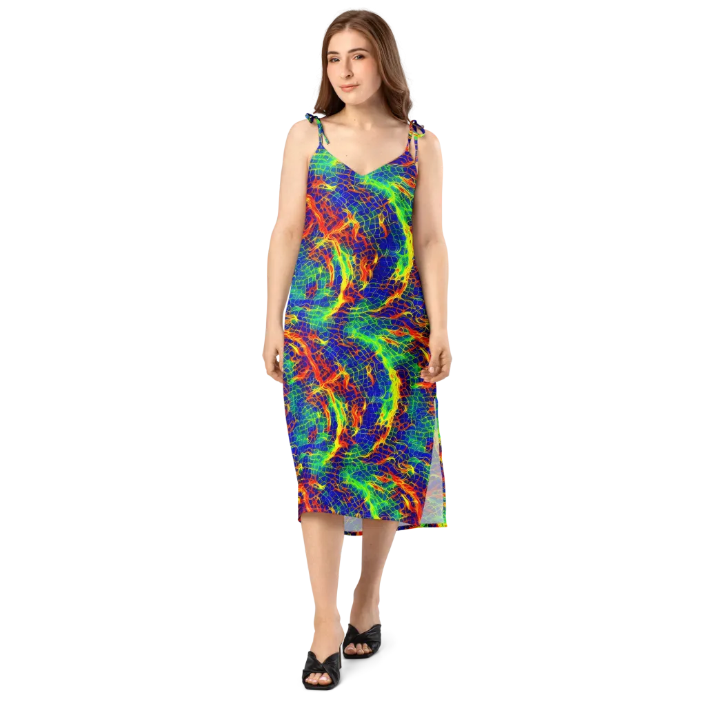 Solar Labyrinth on Slip Dress — Front