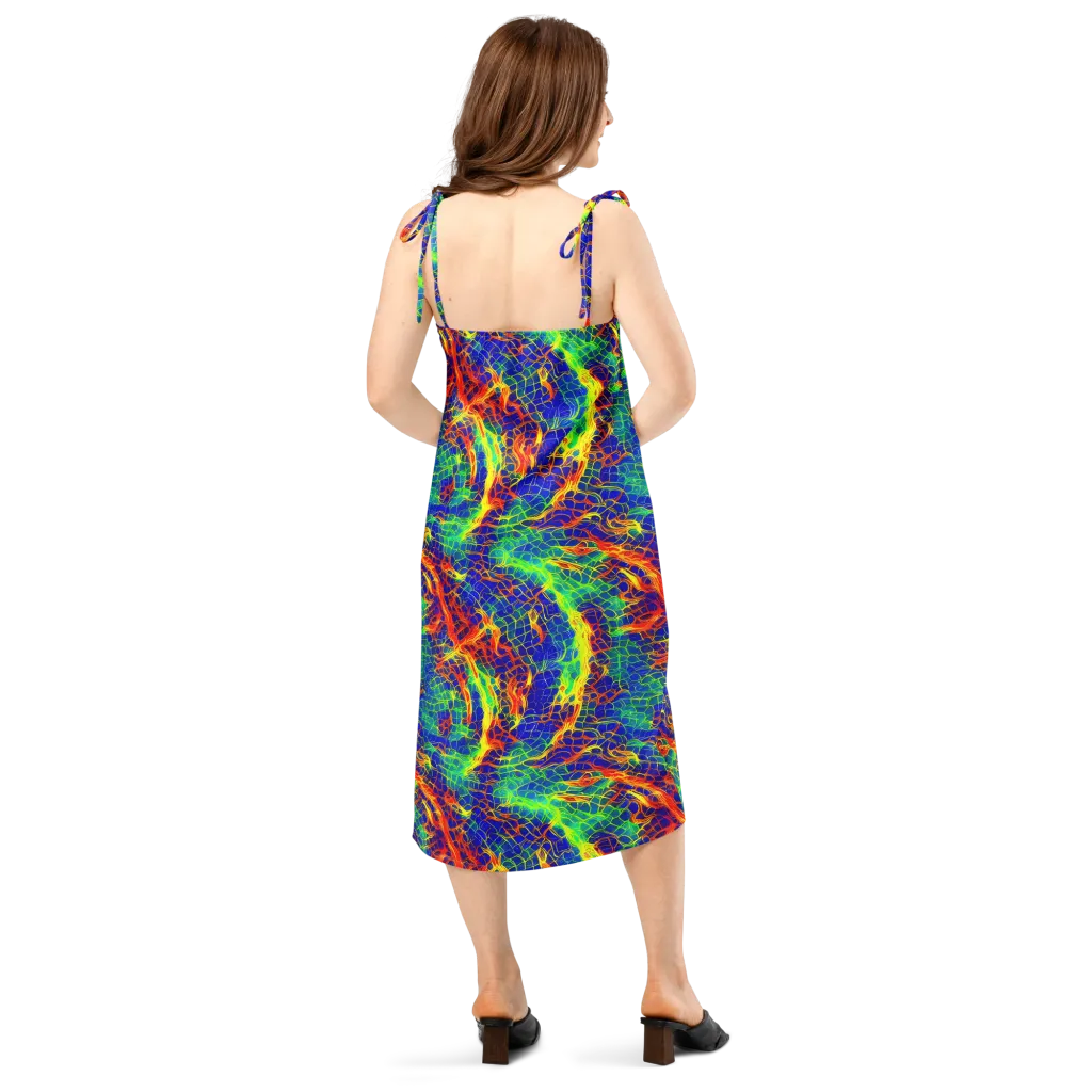Solar Labyrinth on Slip Dress — Back