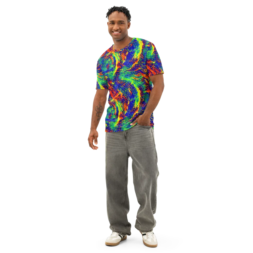Solar Labyrinth on Men's Cotton Crew Neck T-Shirt — Front