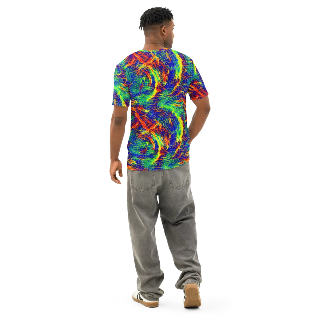 Solar Labyrinth on Men's Cotton Crew Neck T-Shirt — Back
