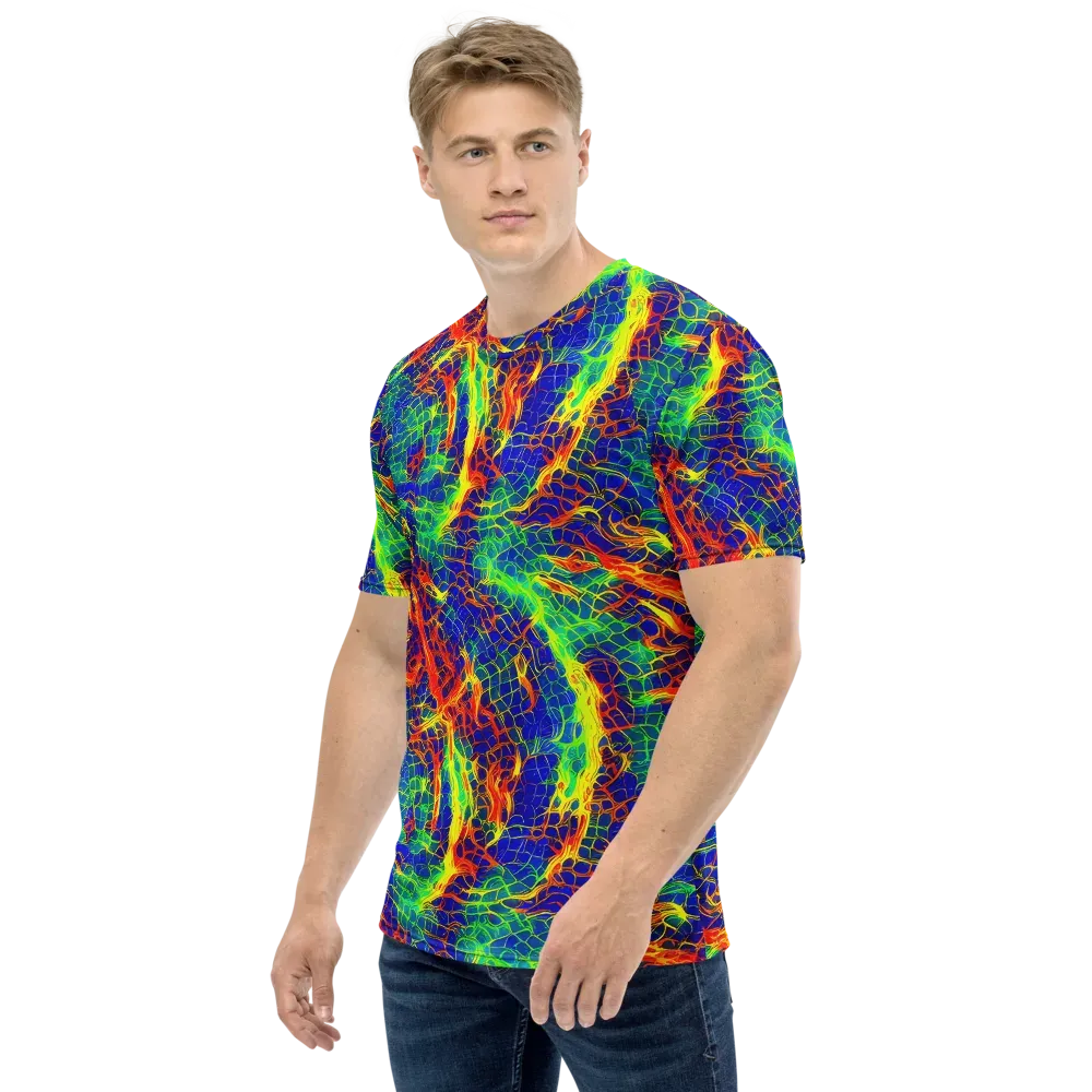 Solar Labyrinth on Men's Crew Neck T-Shirt — Left