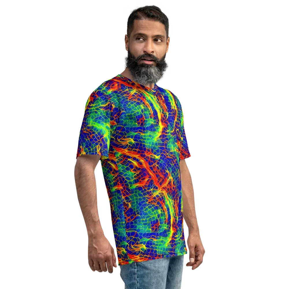 Solar Labyrinth on Men's Crew Neck T-Shirt — Right