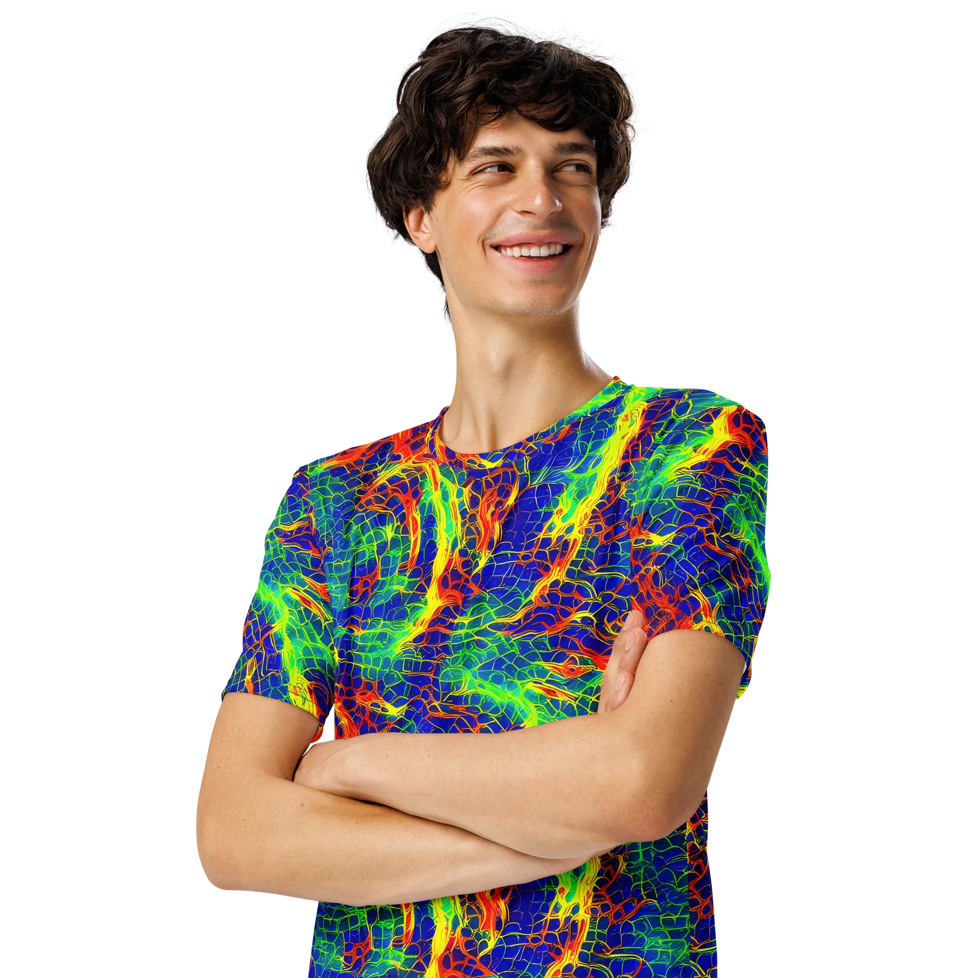Solar Labyrinth on Men's Crew Neck T-Shirt — Left Front