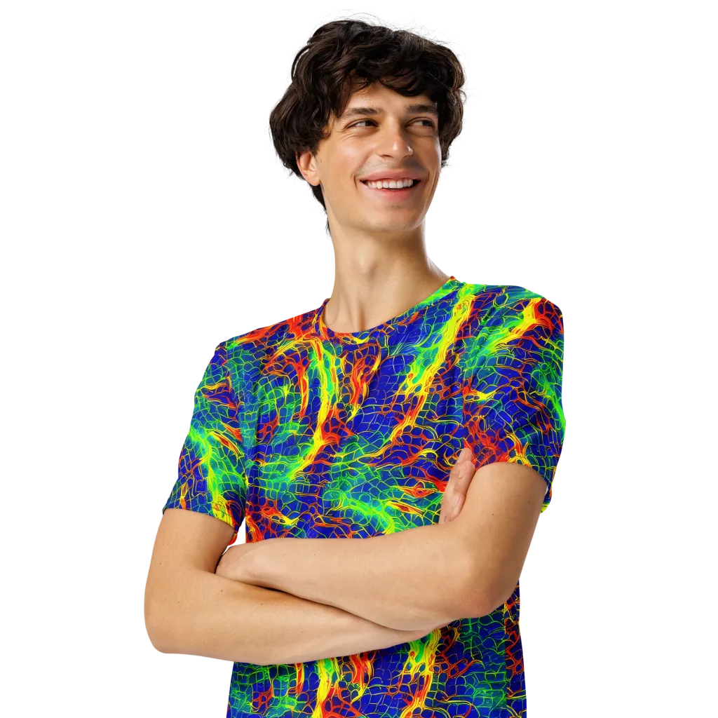 Solar Labyrinth on Men's Crew Neck T-Shirt — Left Front