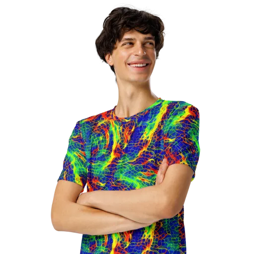 Solar Labyrinth on a Men's Crew Neck T-Shirt