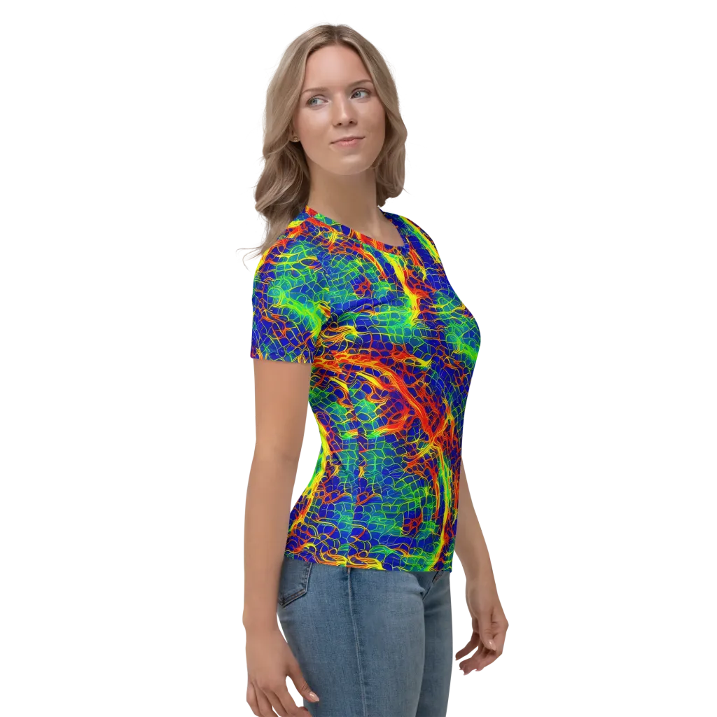 Solar Labyrinth on Women's Crew Neck T-Shirt — Right