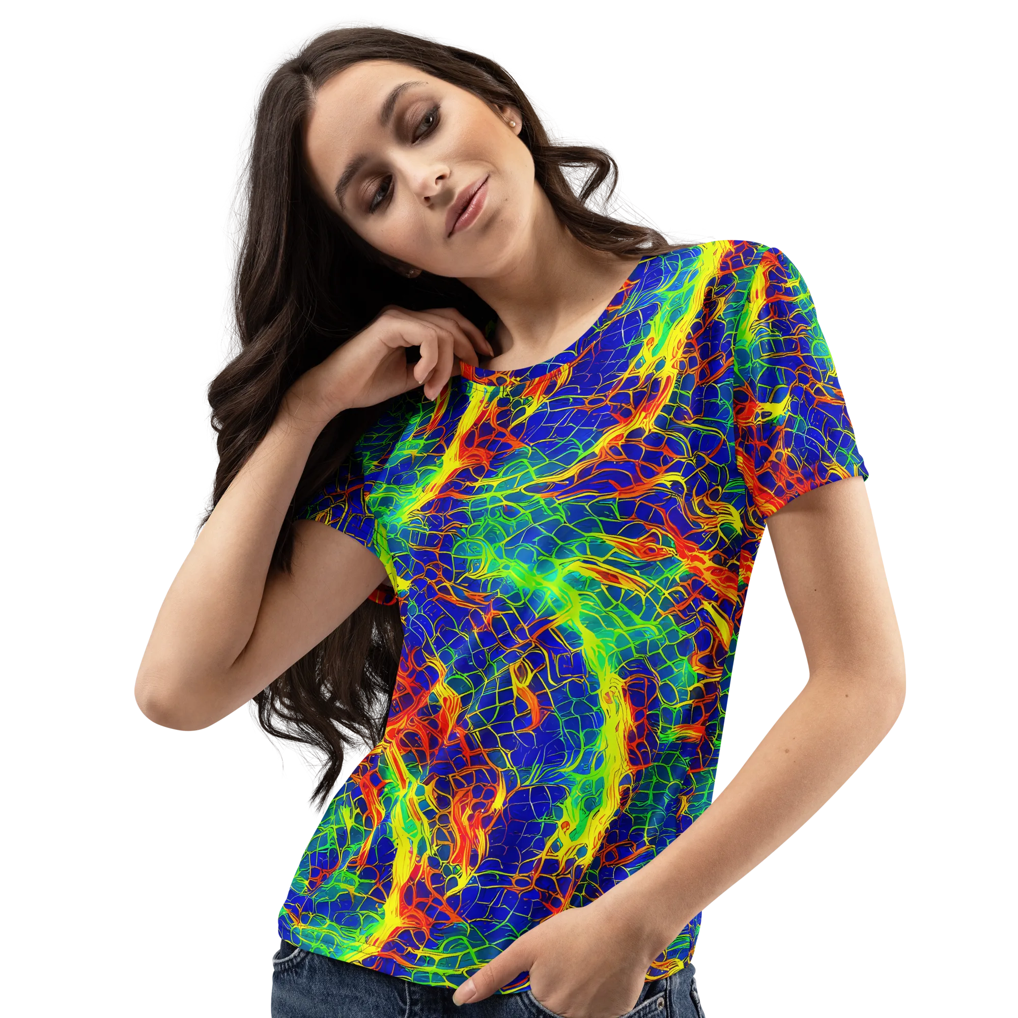 Solar Labyrinth on Women's Crew Neck T-Shirt — Left Front