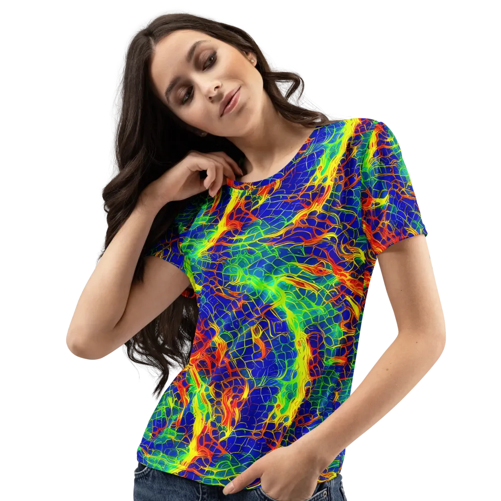Solar Labyrinth on Women's Crew Neck T-Shirt — Left Front