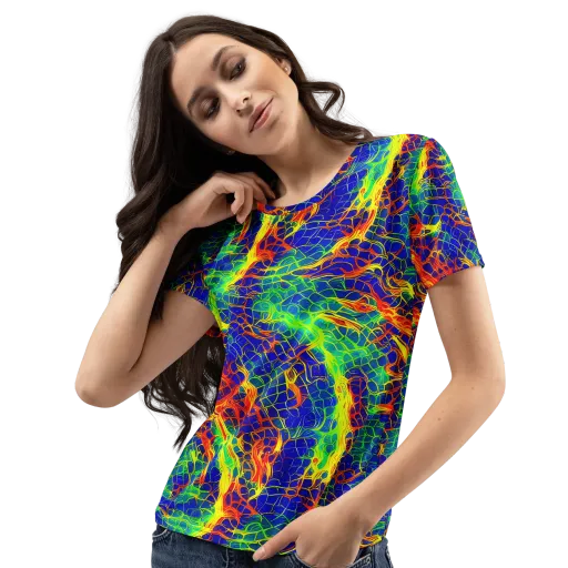 Solar Labyrinth on a Women's Crew Neck T-Shirt