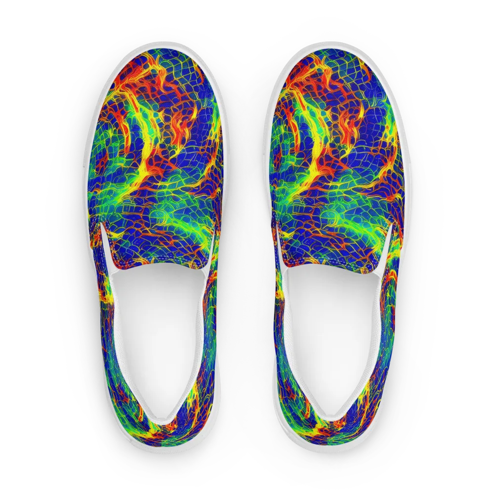 Solar Labyrinth on Men's Slip-On Canvas Shoes — Front
