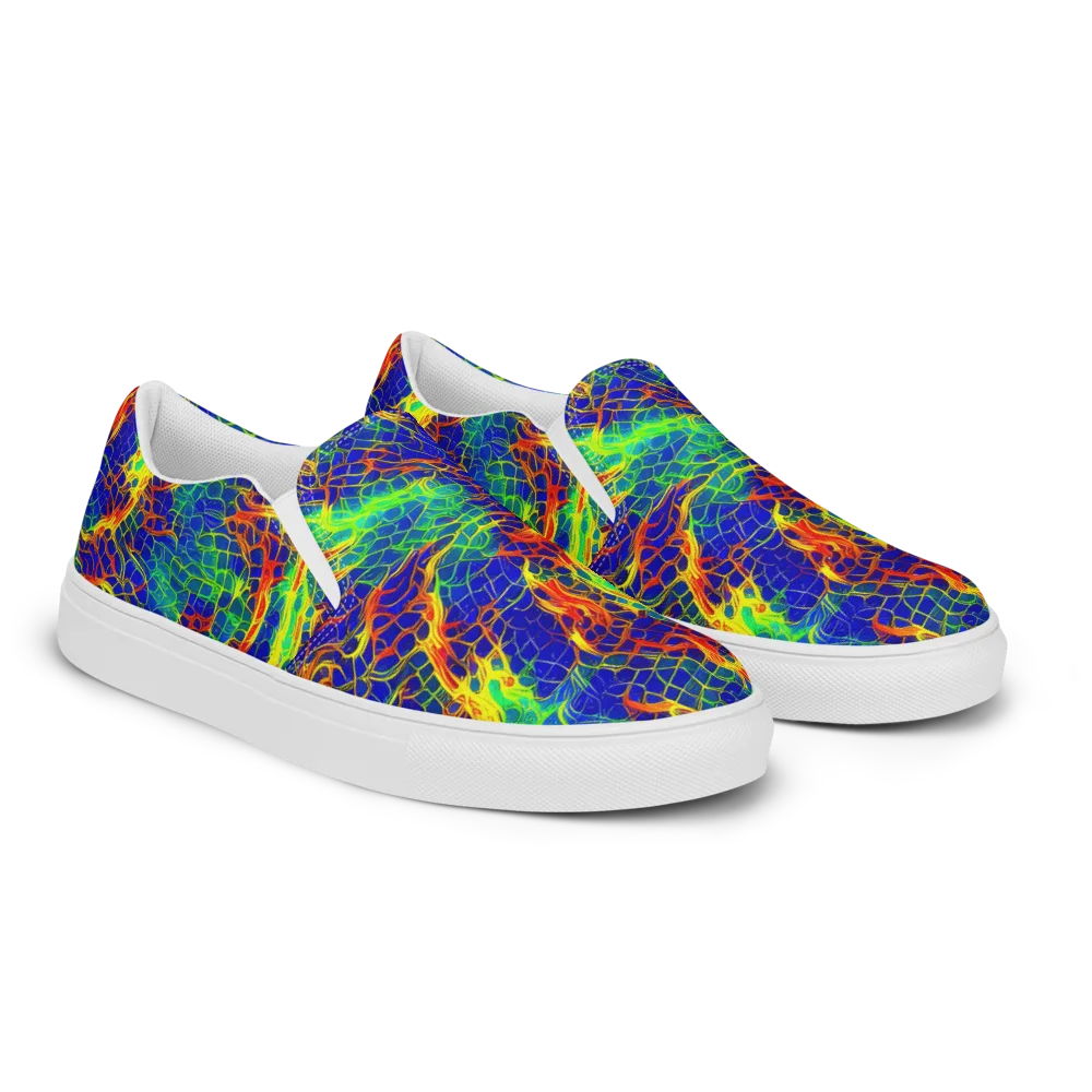 Solar Labyrinth on Men's Slip-On Canvas Shoes — Right Front