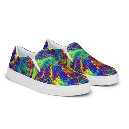 Solar Labyrinth on a Men's Slip-On Canvas Shoes
