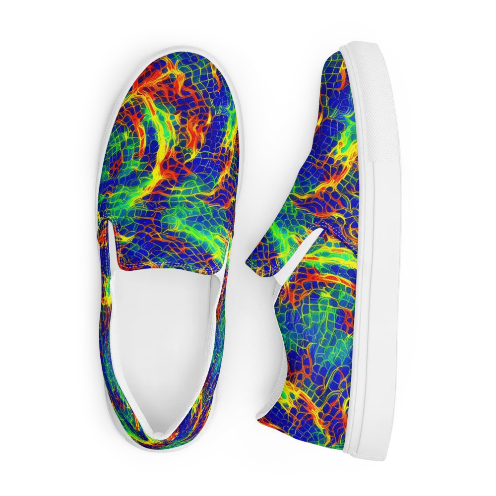 Solar Labyrinth on Men's Slip-On Canvas Shoes — Front