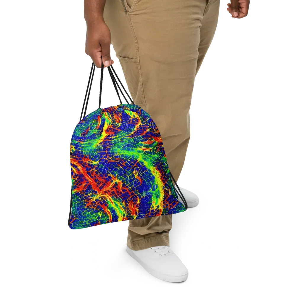 Solar Labyrinth on Drawstring Bag — Front