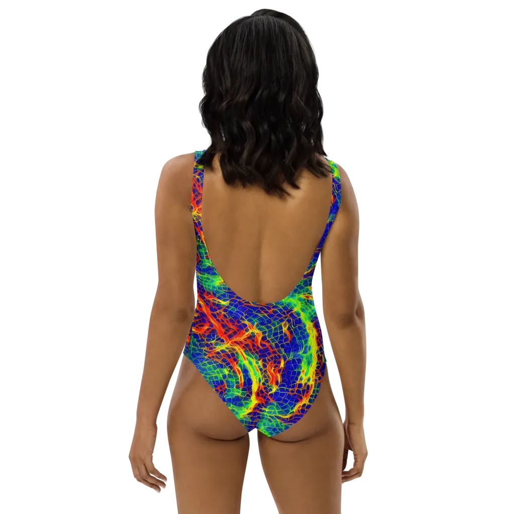 Solar Labyrinth on One-Piece Swimsuit — Back