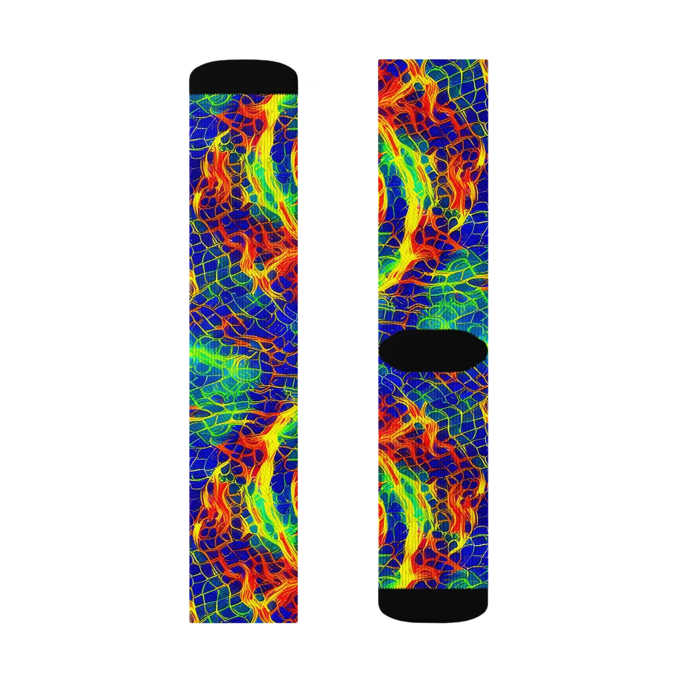 Solar Labyrinth on Socks — Left Sock