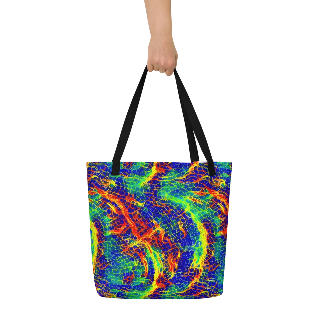 Solar Labyrinth on Large Tote Bag W/ Pocket — Front