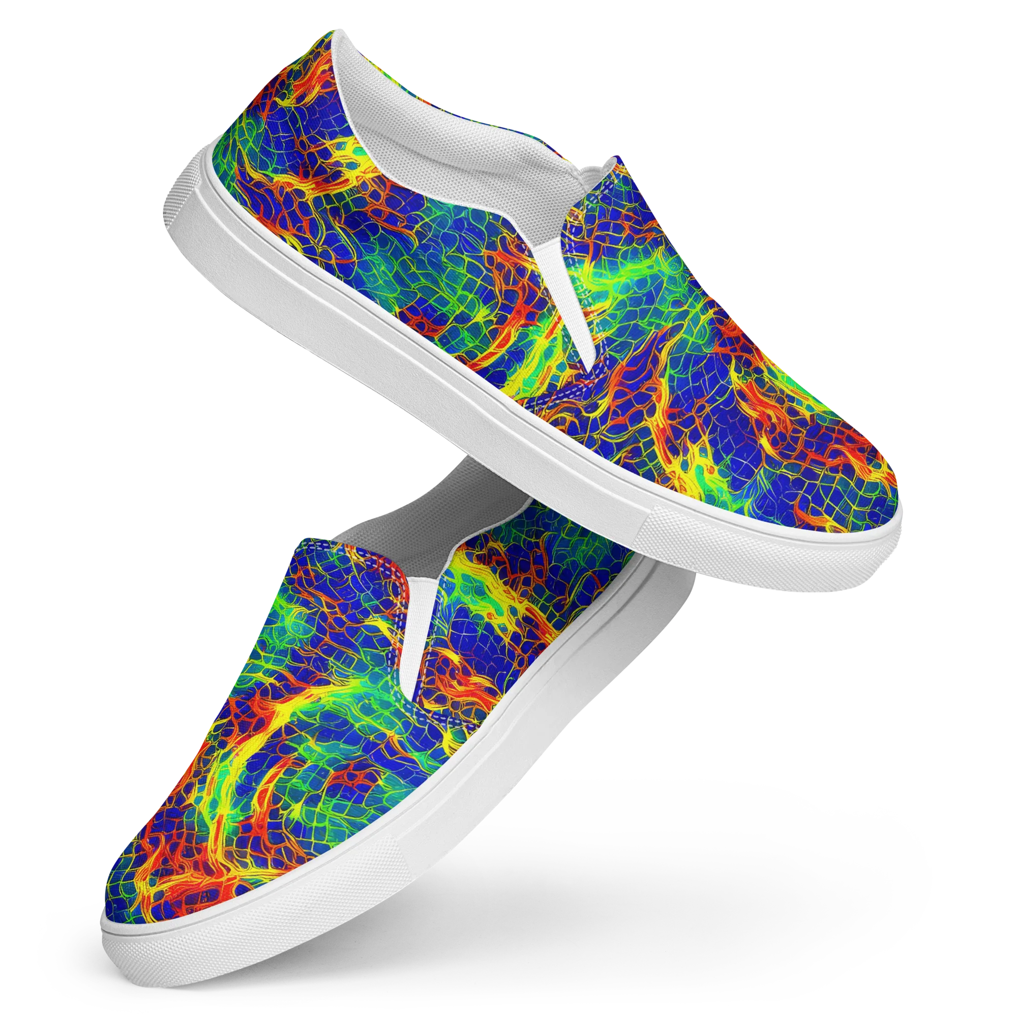 Solar Labyrinth on Women's Slip-On Canvas Shoes — Front