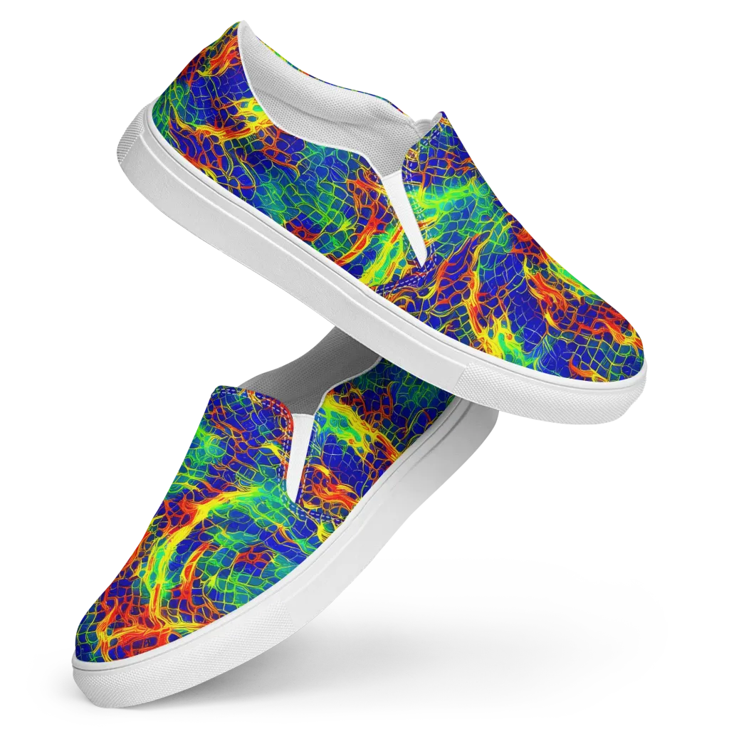 Solar Labyrinth on Women's Slip-On Canvas Shoes — Front
