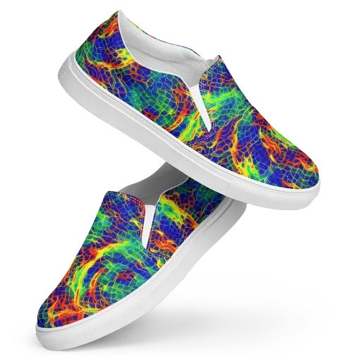 Solar Labyrinth on a Women's Slip-On Canvas Shoes