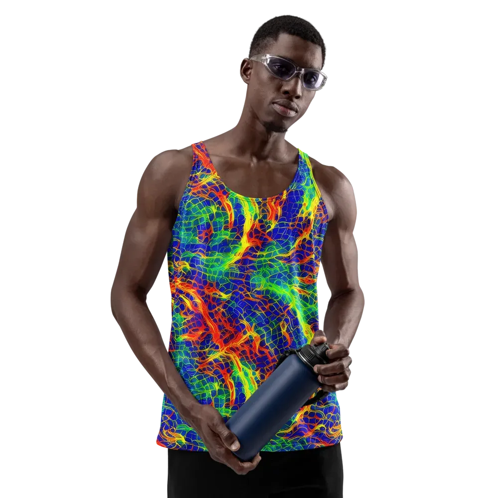 Solar Labyrinth on Men's Tank Top — Front