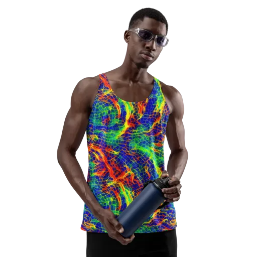 Solar Labyrinth on a Men's Tank Top