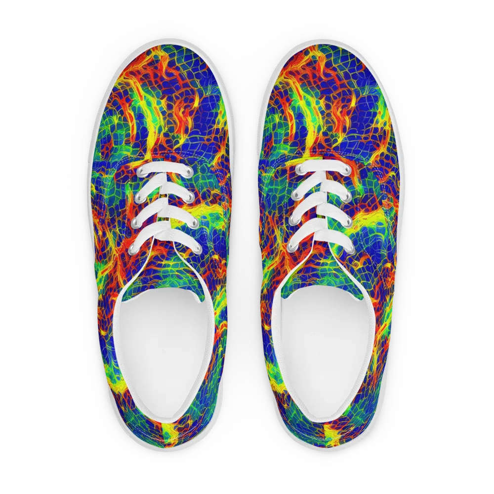 Solar Labyrinth on Men's Lace-Up Canvas Shoes — Front