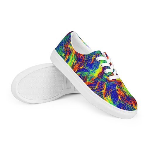Solar Labyrinth on a Men's Lace-Up Canvas Shoes