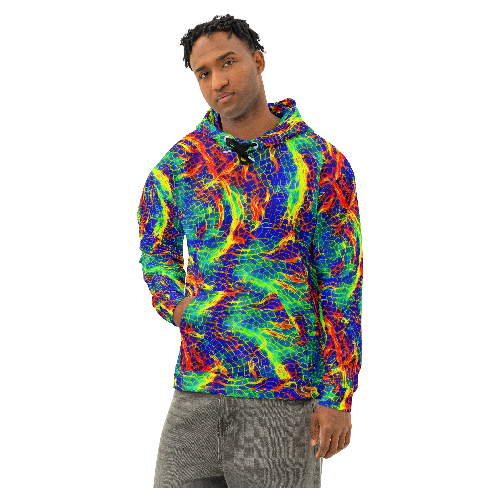 Solar Labyrinth on Cotton Hoodie — Left Front