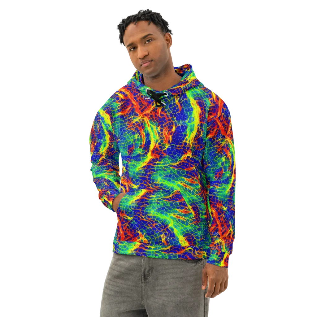 Solar Labyrinth on Cotton Hoodie — Left Front