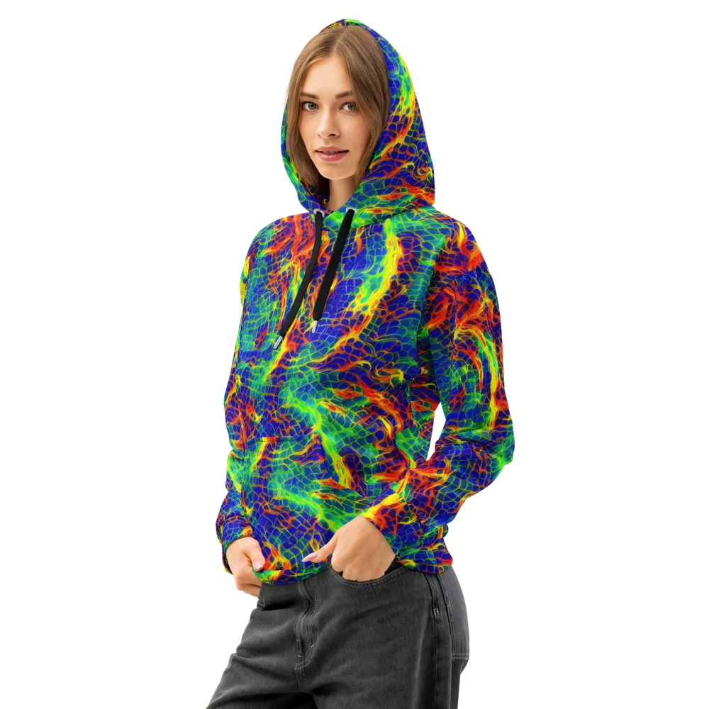 Solar Labyrinth on Cotton Hoodie — Left Front