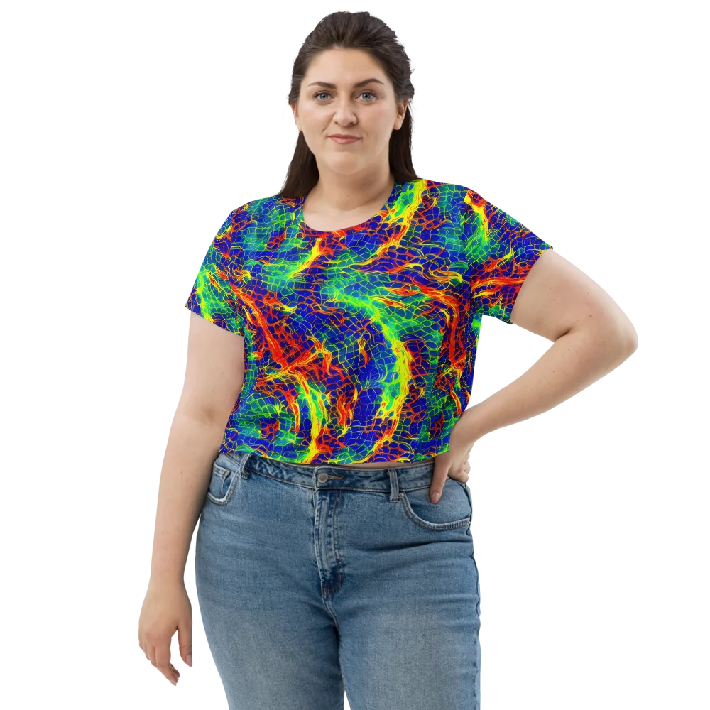 Solar Labyrinth on Crop Tee — Front
